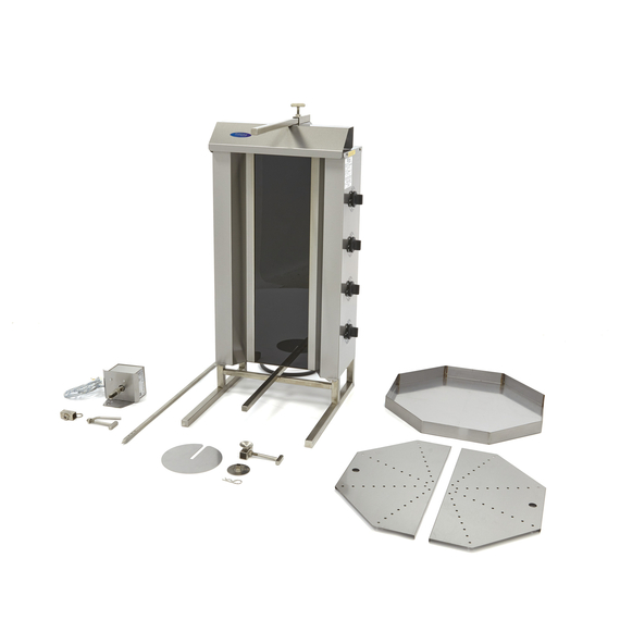 Maxima Gastro Dönergrill - 4 Brenner - 50 kg Fleisch - Elektrisch 4 Maxima Gastro Dönergrill - 4 Brenner - 50 kg Fleisch - Elektrisch