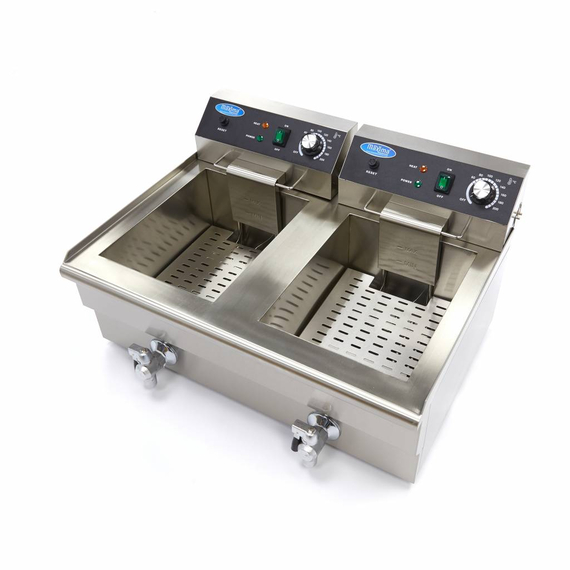 Maxima Gastro Fritteuse - 2 x 16 l - 2 Körbe - mit Ablasshahn 5 Maxima Gastro Fritteuse - 2 x 16 l - 2 Körbe - mit Ablasshahn