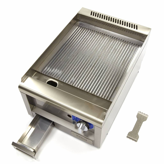 Maxima Gastro Grillplatte - Gerillt - Einzeleinheit - 60 cm Tief - Gas 4 Maxima Gastro Grillplatte - Gerillt - Einzeleinheit - 60 cm Tief - Gas