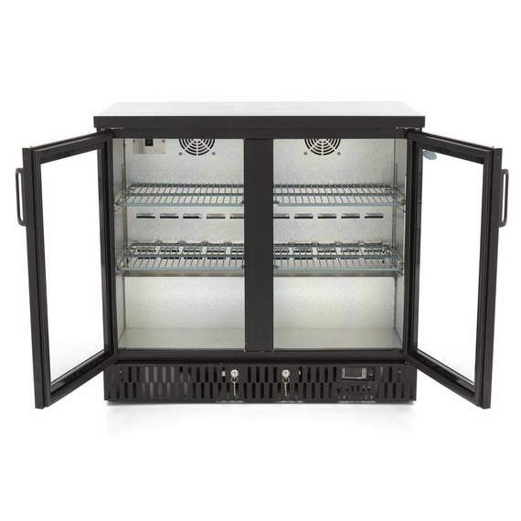 Maxima Gastro Getränke Kühlschrank - 2 Scharnier -Türen - 4 verstellbare Regale 3 Maxima Gastro Getränke Kühlschrank - 2 Scharnier -Türen - 4 verstellbare Regale