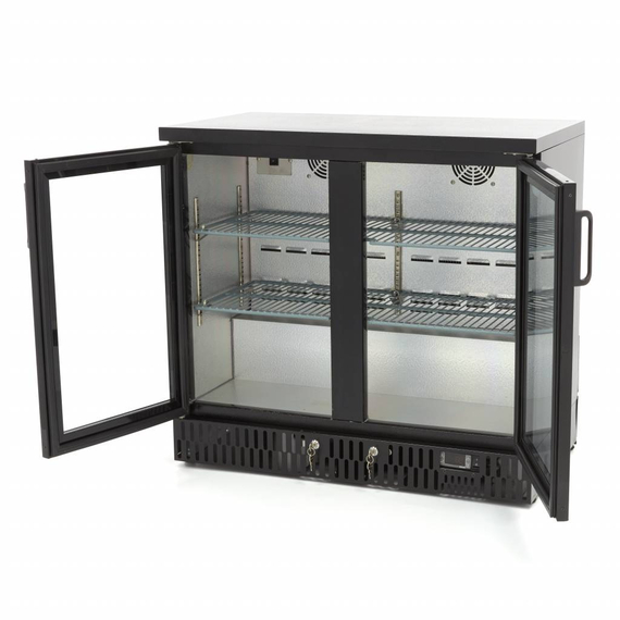 Maxima Gastro Getränke Kühlschrank - 2 Scharnier -Türen - 4 verstellbare Regale 1 Maxima Gastro Getränke Kühlschrank - 2 Scharnier -Türen - 4 verstellbare Regale