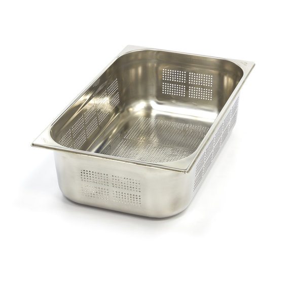Maxima Gastro Gastronormbehälter - 1/1 GN - 15 cm Tief - Edelstahl - Perforiert Maxima Gastro Gastronormbehälter - 1/1 GN - 15 cm Tief - Edelstahl - Perforiert