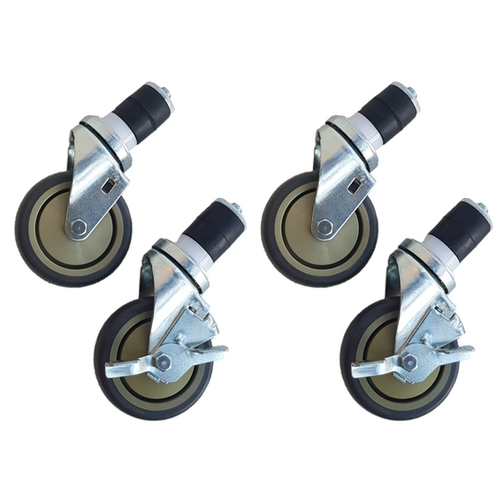 Maxima Arbeitstisch-Räder 4 Stück - 2 mit Bremsen - 4 Zoll / 10,2 cm Maxima Arbeitstisch-Räder 4 Stück - 2 mit Bremsen - 4 Zoll / 10,2 cm