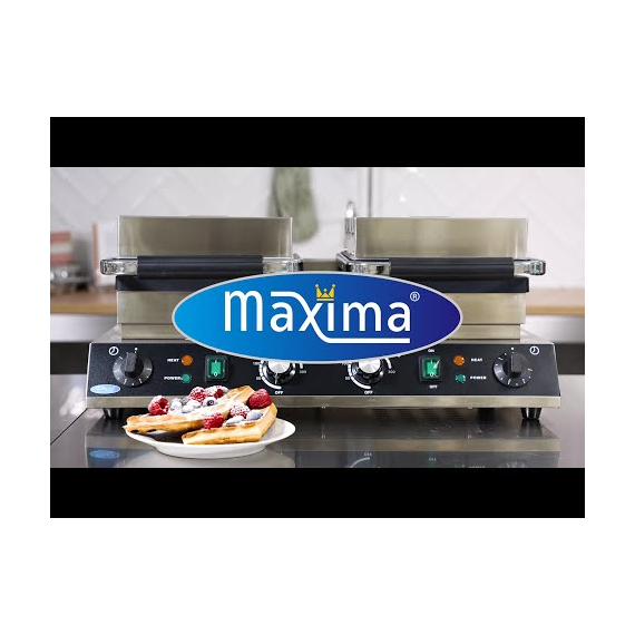 Maxima Gastro Waffelmacher - 4 Stück - Quadrat - Doppelte 8 Maxima Gastro Waffelmacher - 4 Stück - Quadrat - Doppelte